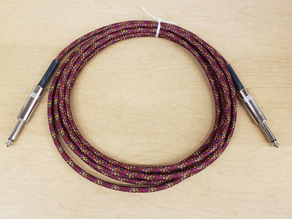 MoonBase VOX Oxblood 12 foot/3.6M braided guitar cable